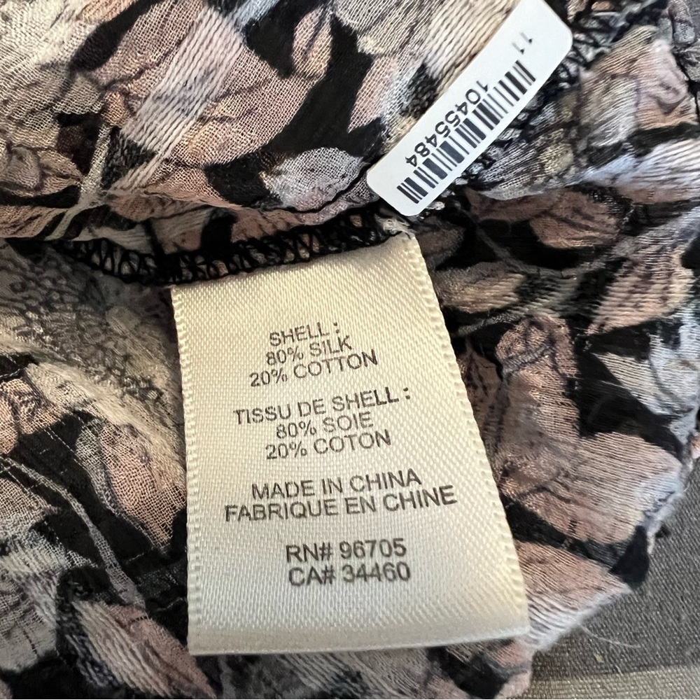 Rebecca Taylor Lindsay Boho Silk Floral Sheer Peasant Blouse Size 2 - Picture 12 of 16